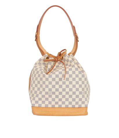 Neo Bucket Bag, &pound;850, Handbags, Blue/Cream, Coated Canvas/Leather, Front view